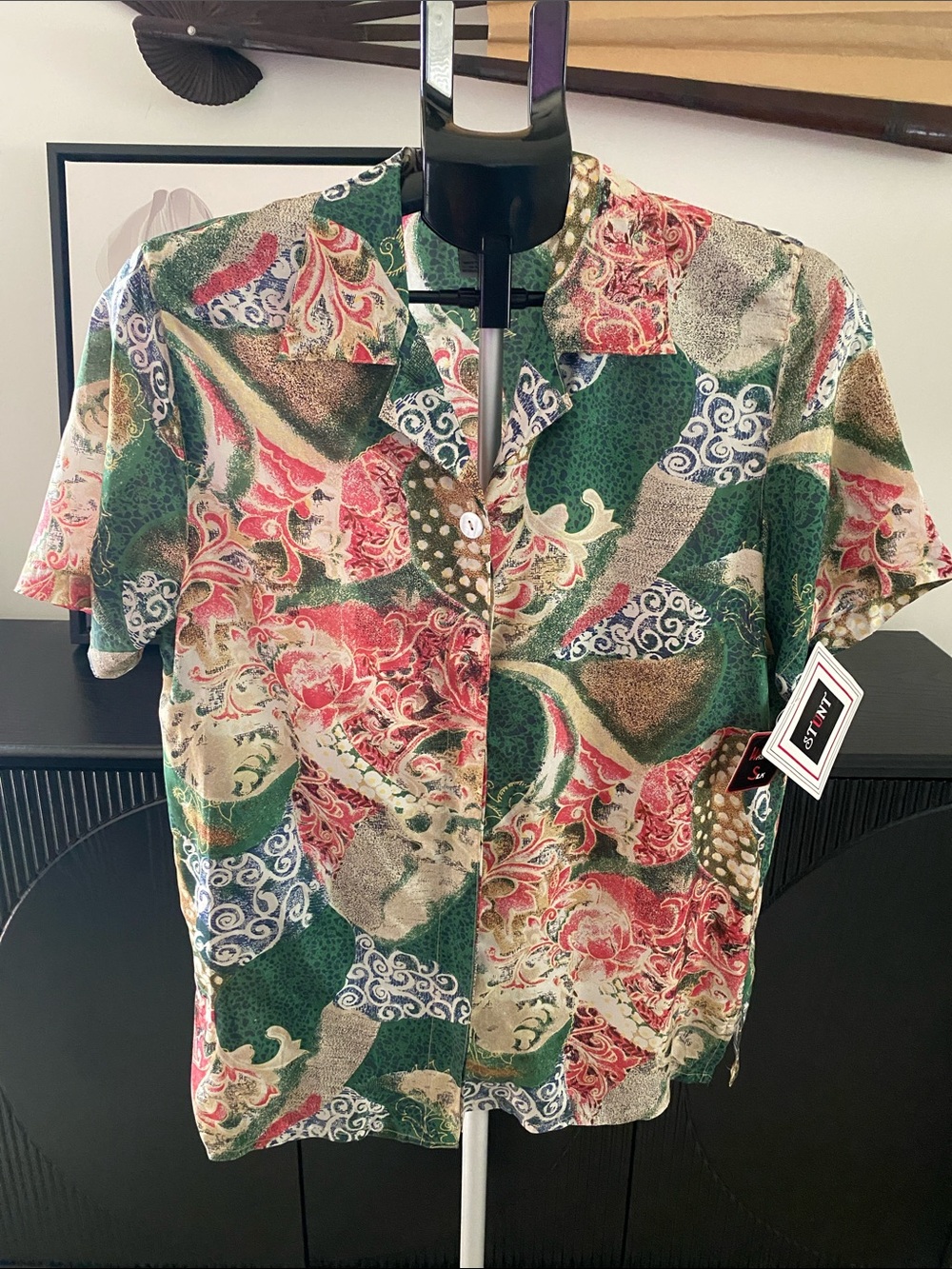 Vintage Stunt 100% Silk Top
